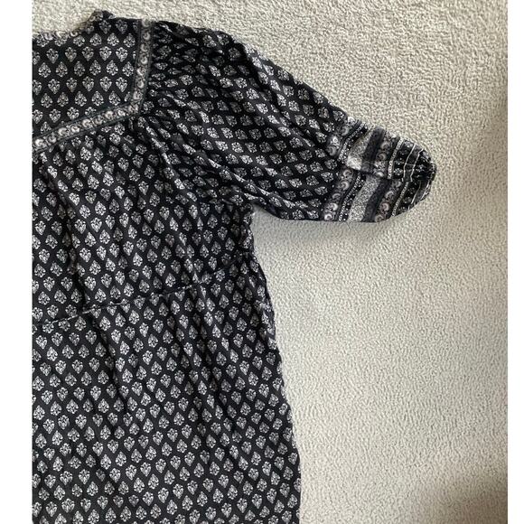 Old Navy Mini Dress 4x Boho Balloon Long Sleeve Baby Doll Belted Black Beach - Picture 8 of 16